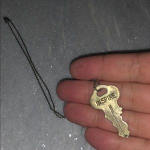 THE GIVING KEYS “ Inspire” 16” Brass Necklace